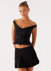 Shelby Pleated Mini Skirt