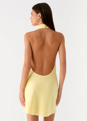 Soft Focus Cowl Neck Mini Dress