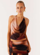 Stargazer Mesh Cowl Top