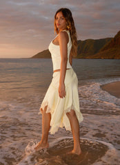 Suay Asymmetrical Midi Skirt
