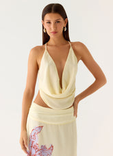 Sweet Charm Cowl Neck Top