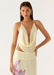 Sweet Charm Cowl Neck Top
