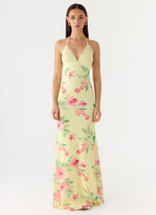 Takedown Halter Maxi Dress