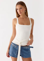 Tatina Denim Mini Shorts