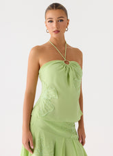 Teneika Beaded Flower Top