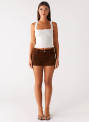 Tropics Low Rise Cord Mini Skort
