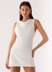 Tuscan Glow Chiffon Mini Dress