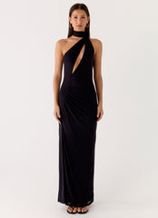 Velvet Vacation Scarf Maxi Dress