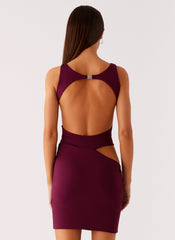Velvet Wine Mini Dress