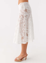 Virelle Lace Midi Skirt