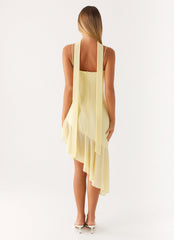 Zesty Asymmetrical Midi Dress