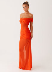 Charming Off Shoulder Maxi Dress