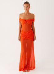 Charming Off Shoulder Maxi Dress
