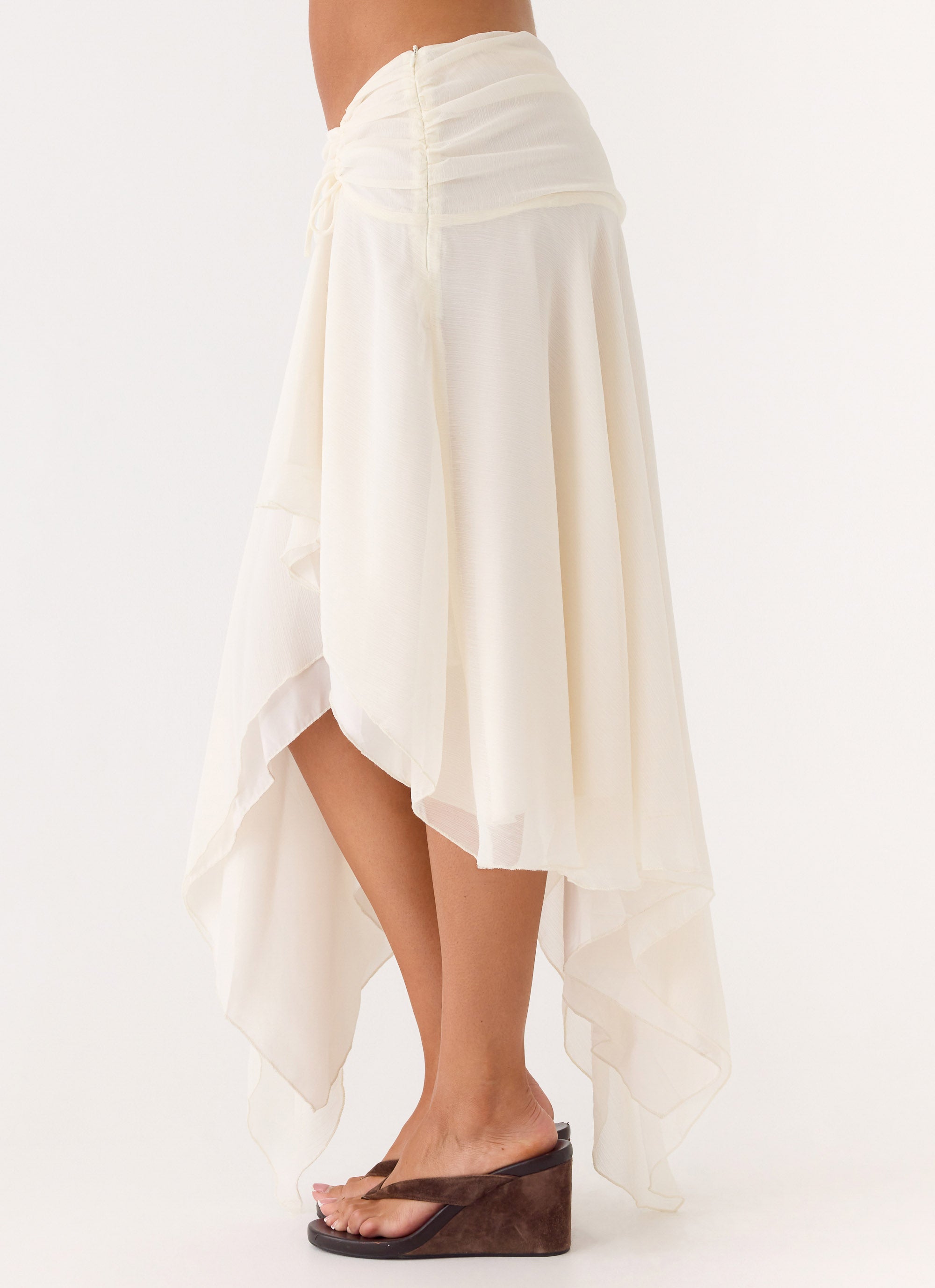 Abeda Asymmetrical Midi Skirt