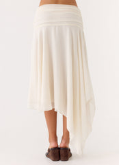 Abeda Asymmetrical Midi Skirt