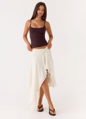 Abeda Asymmetrical Midi Skirt