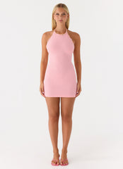 Aeline Knit Halter Mini Dress