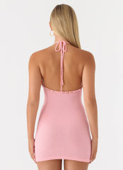 Aeline Knit Halter Mini Dress