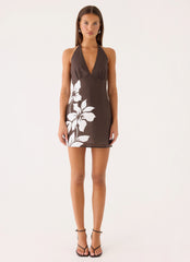 Agneta Halter Linen Mini Dress