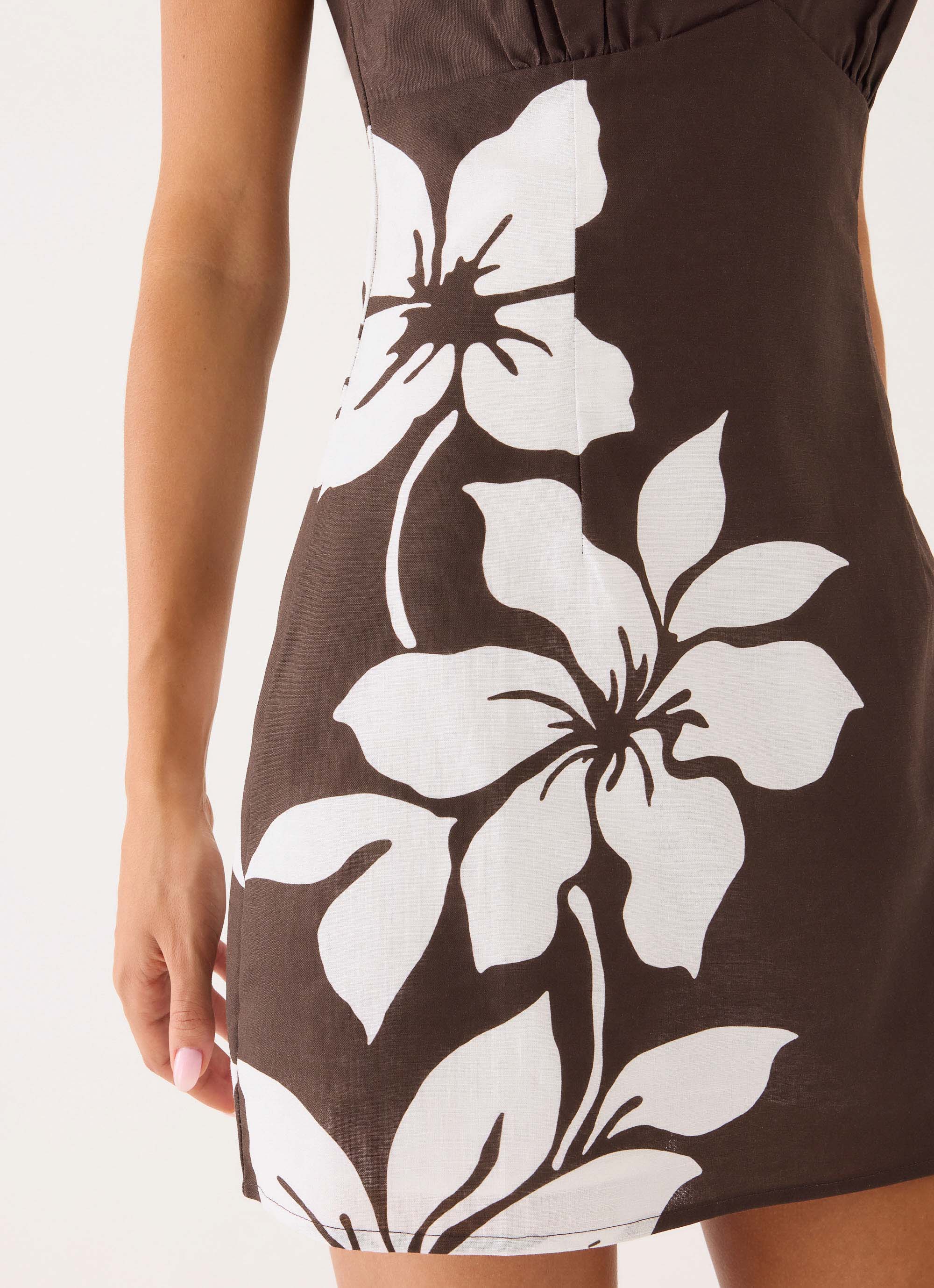Agneta Halter Linen Mini Dress
