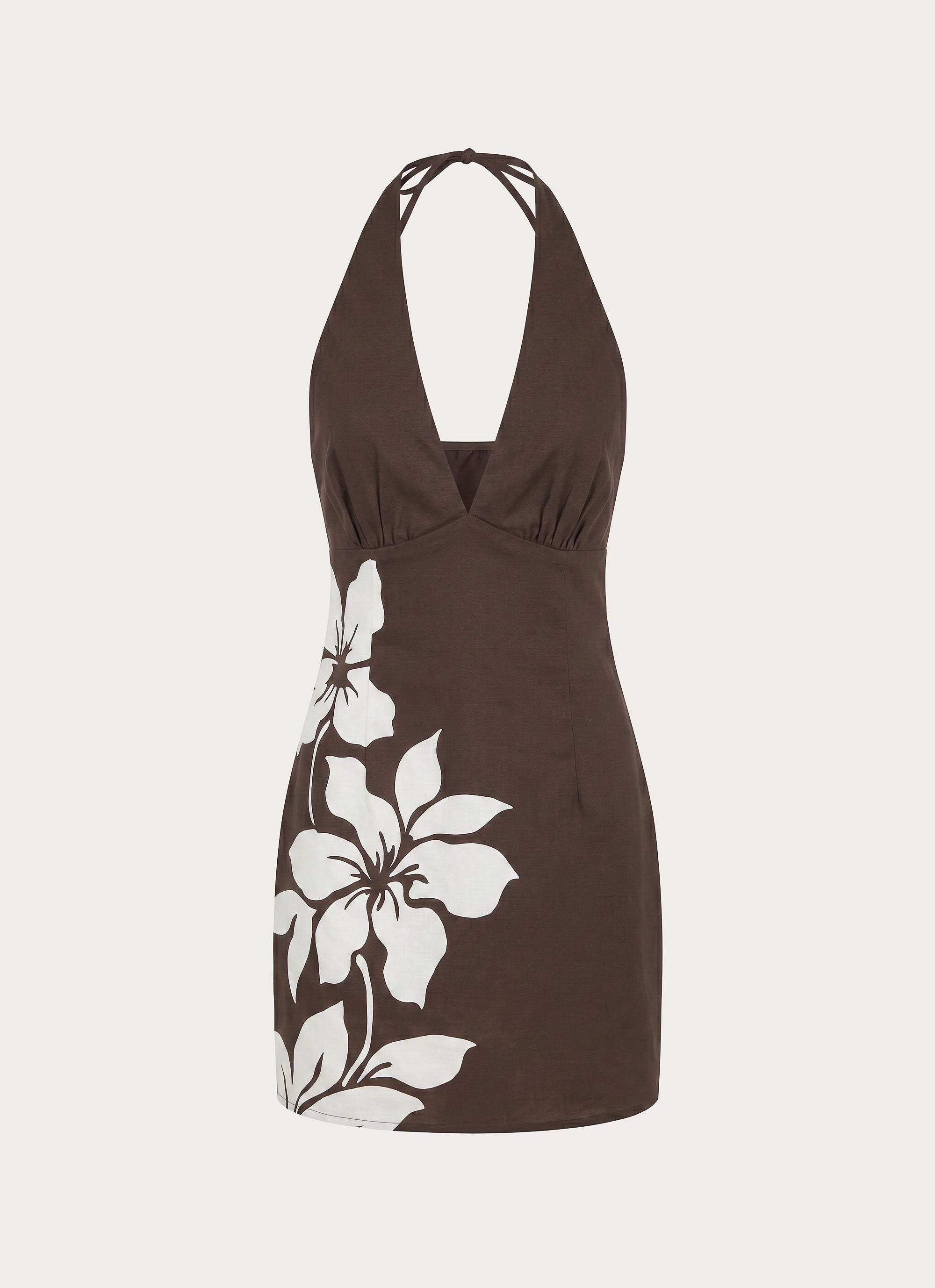 Agneta Halter Linen Mini Dress