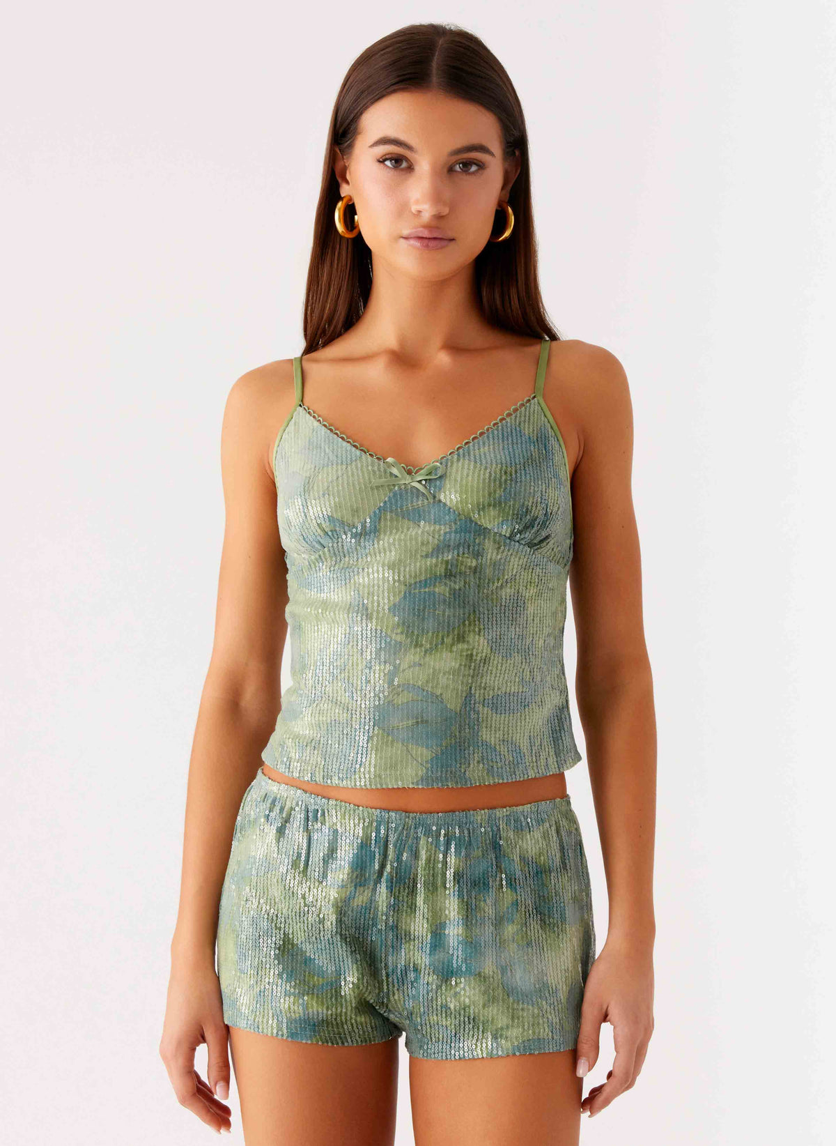 Ajean Sequin Cami Top