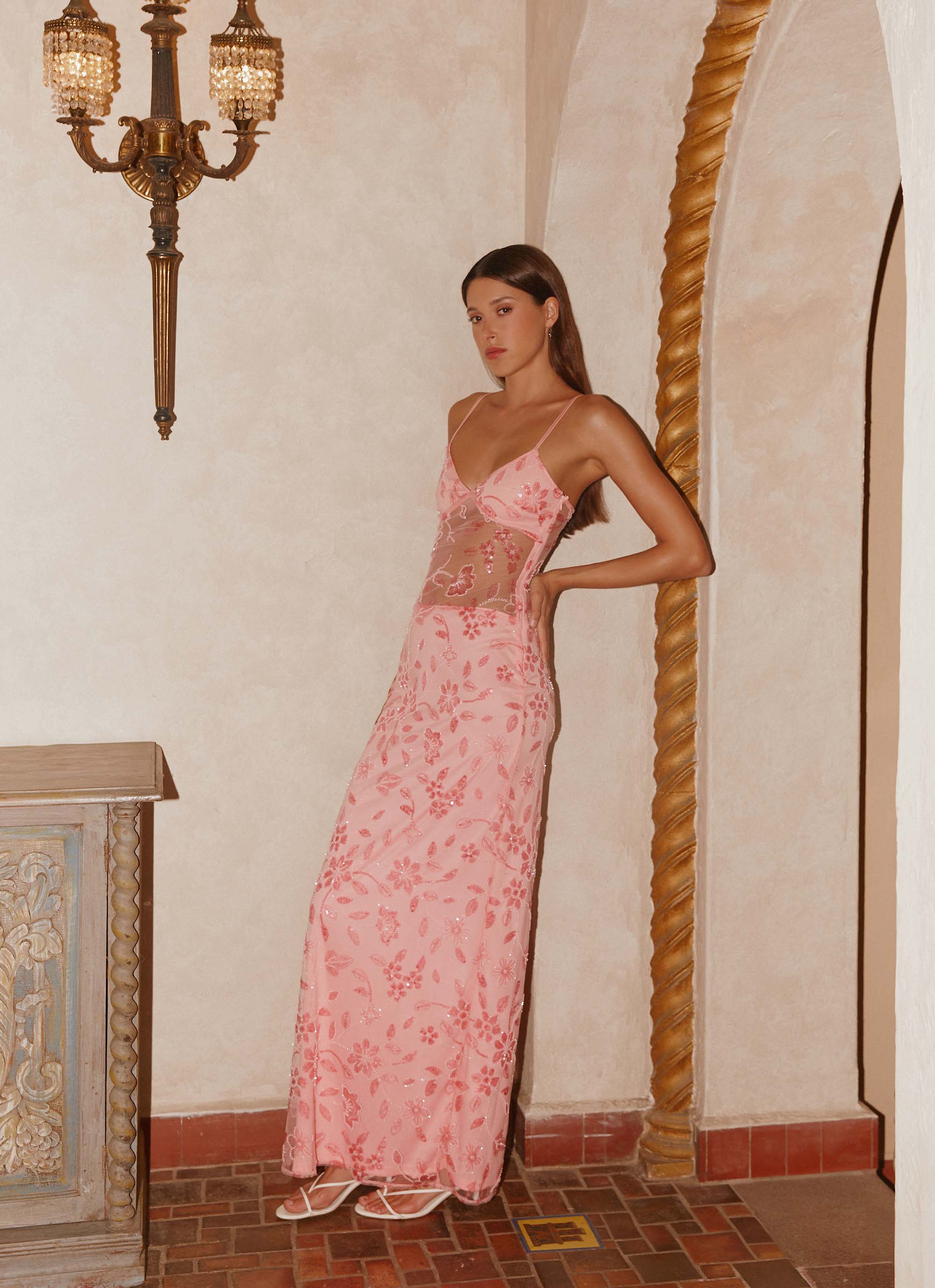Akira Beaded Maxi Dress