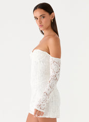 Already Know Lace Long Sleeve Mini Dress