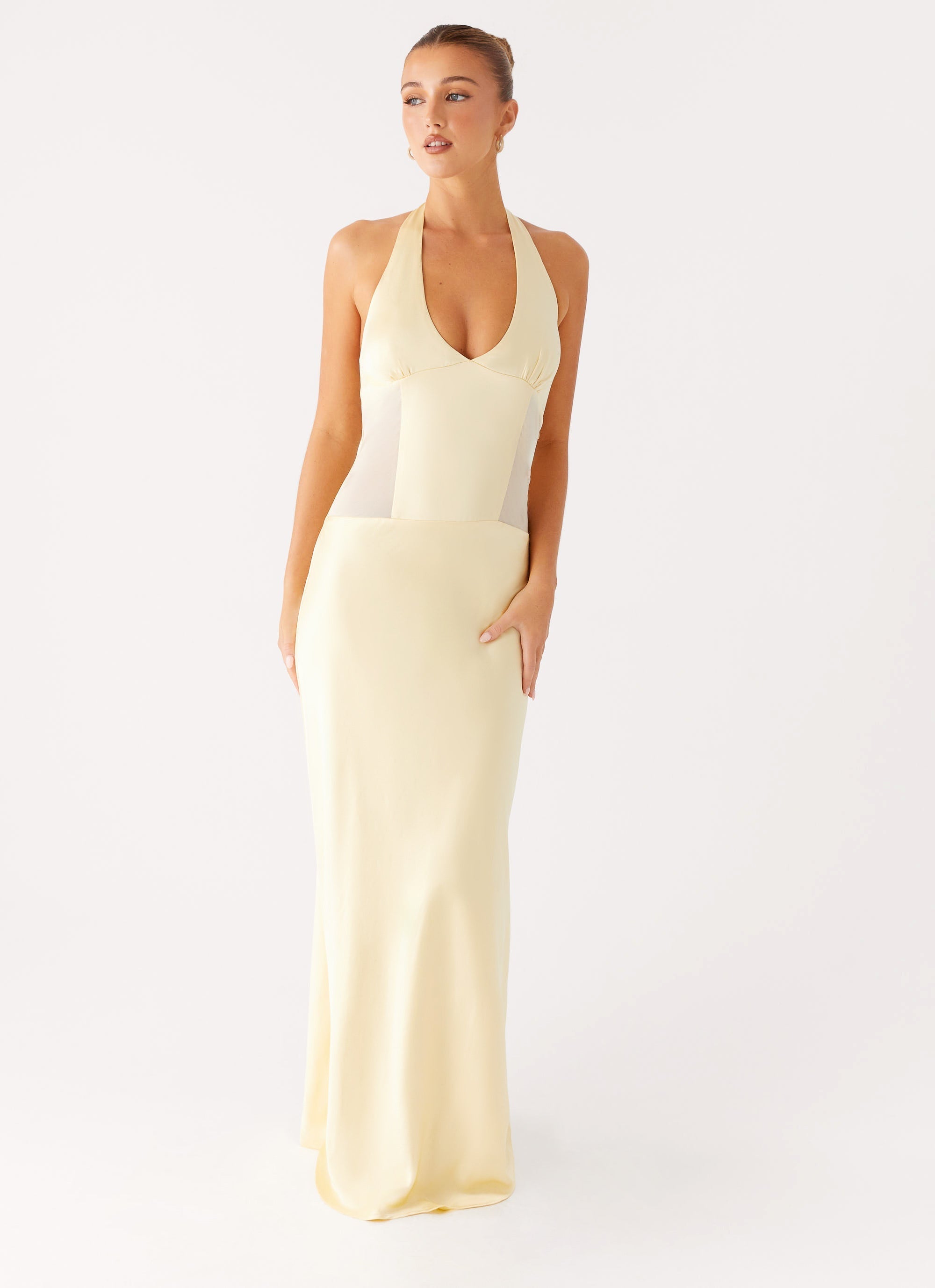Ambre Mesh Panel Maxi Dress