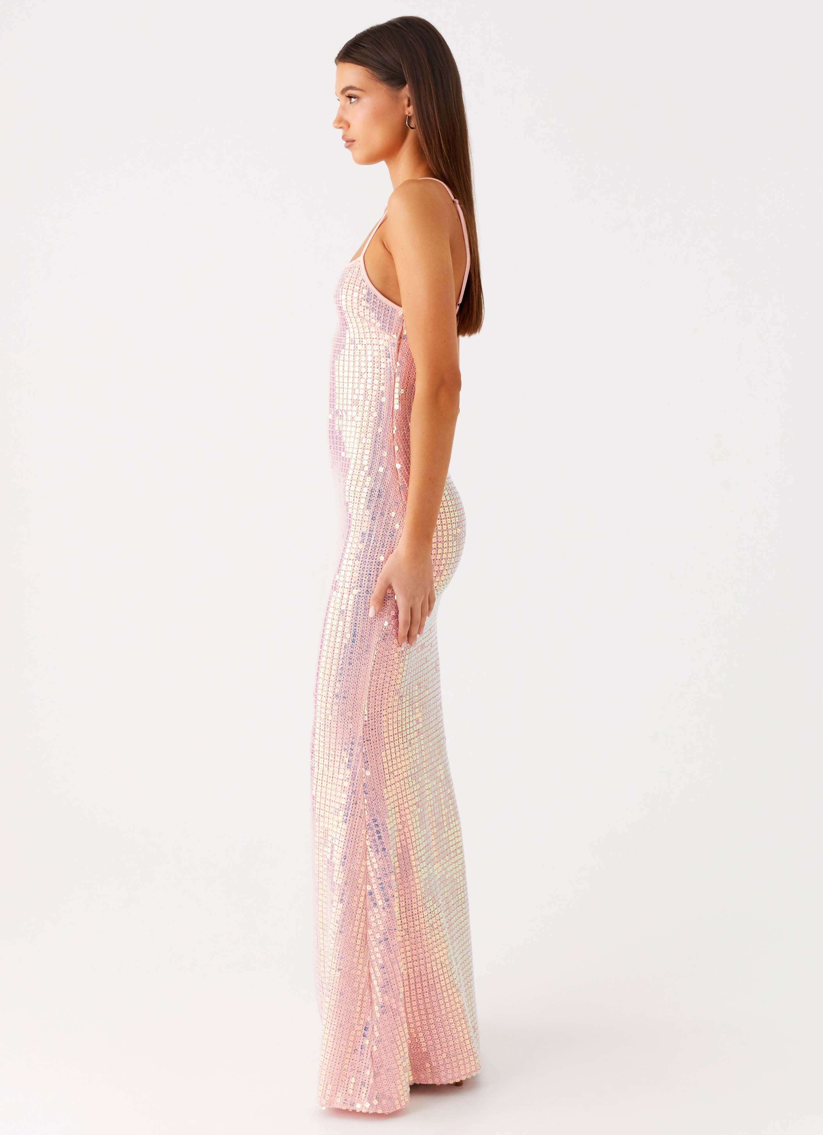 Attitude Knit Sequin Maxi Dress