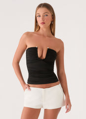 Auriella Low Rise Suiting Shorts