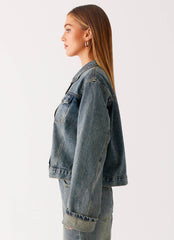 Back Again Oversized Denim Jacket