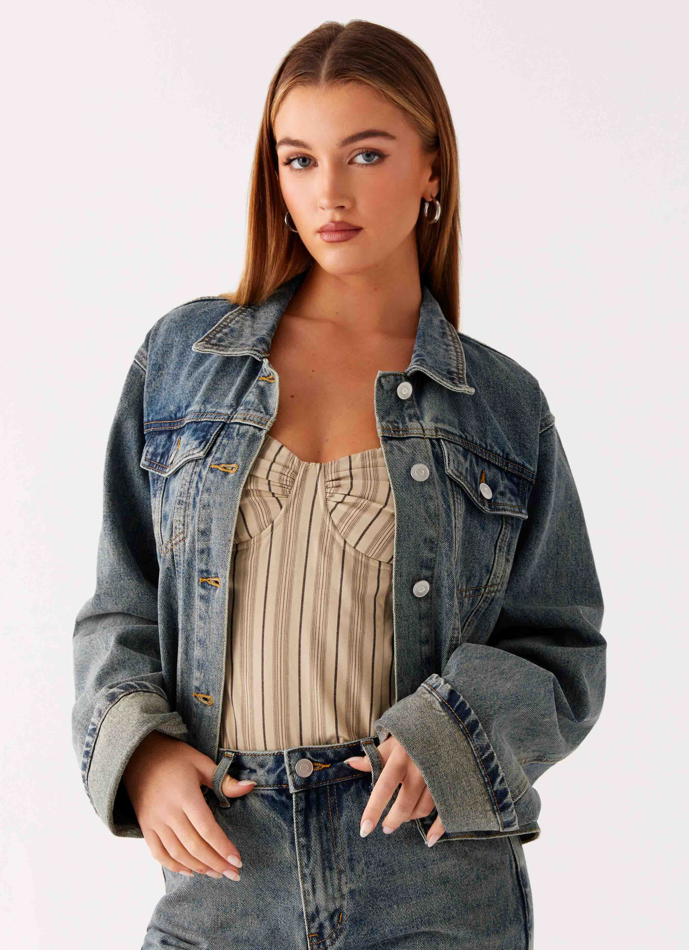 Back Again Oversized Denim Jacket