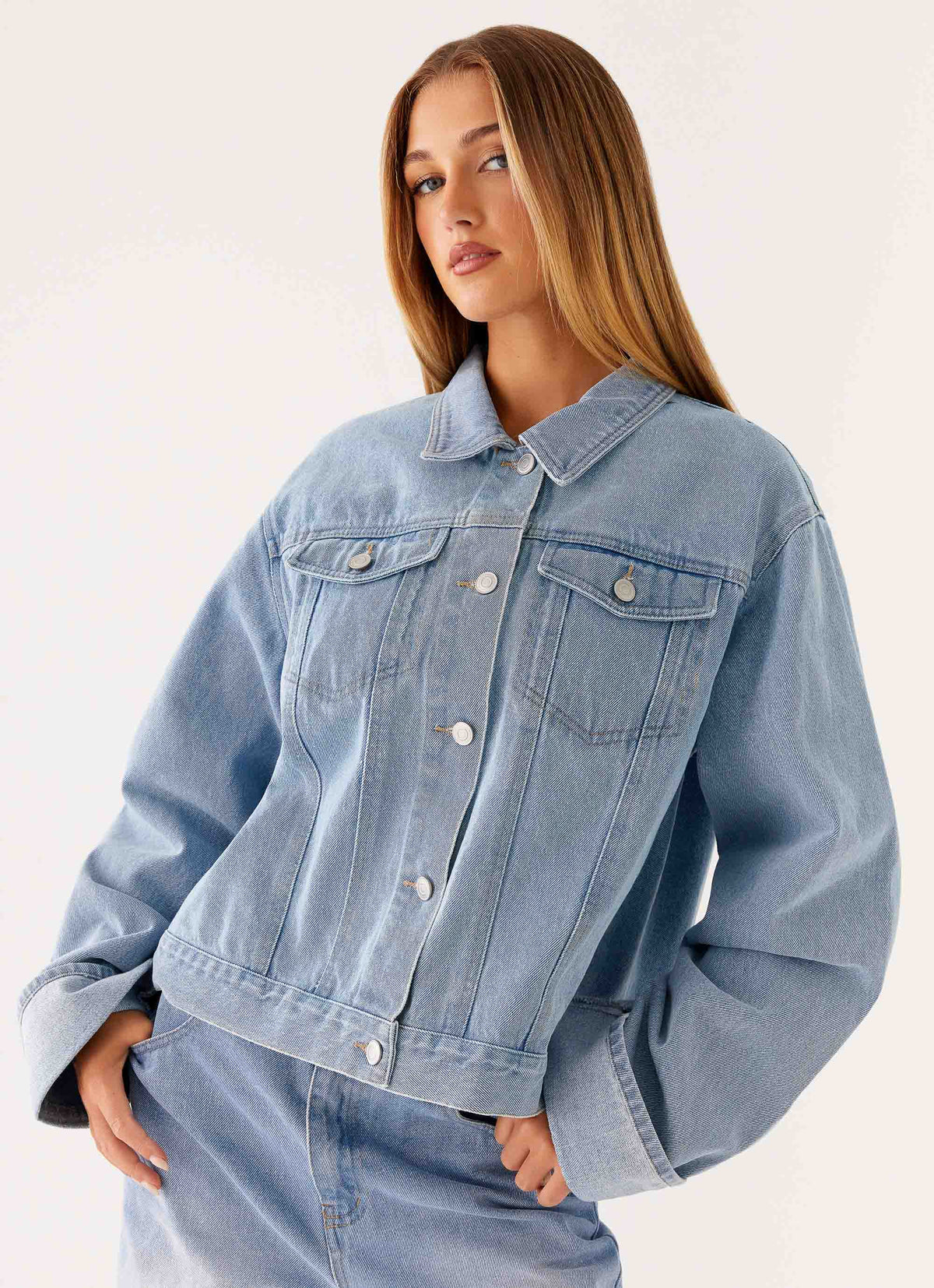 Back Again Oversized Denim Jacket