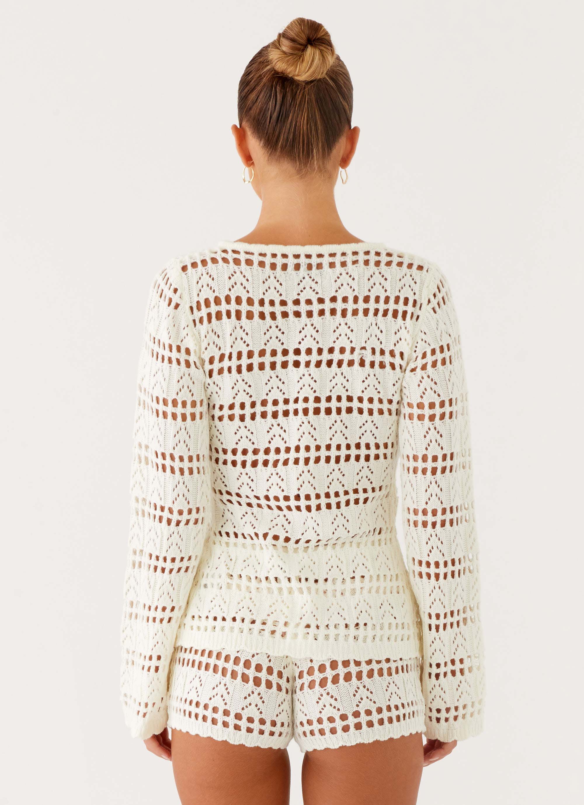 Baylock Crochet Long Sleeve Top