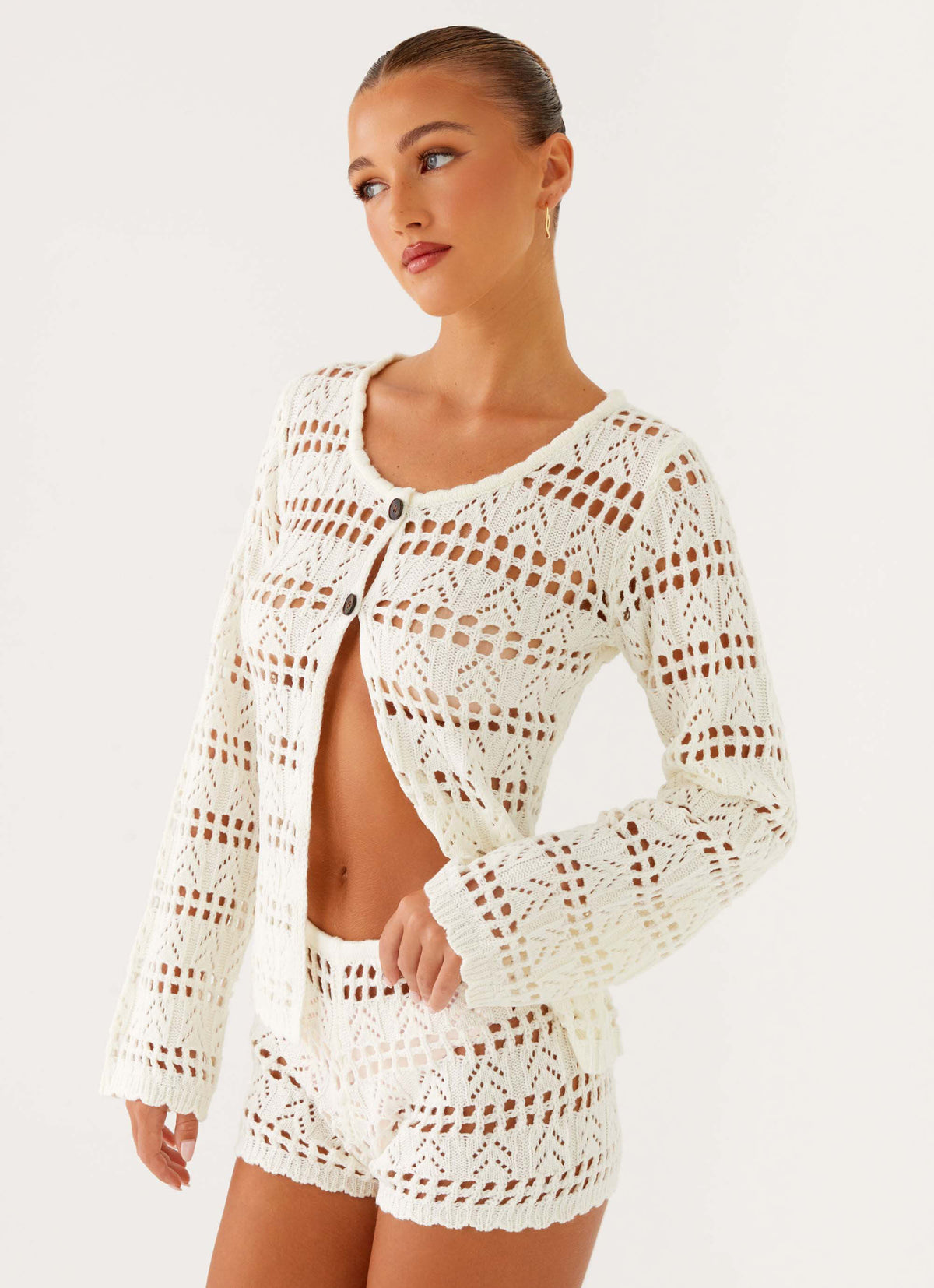 Baylock Crochet Long Sleeve Top