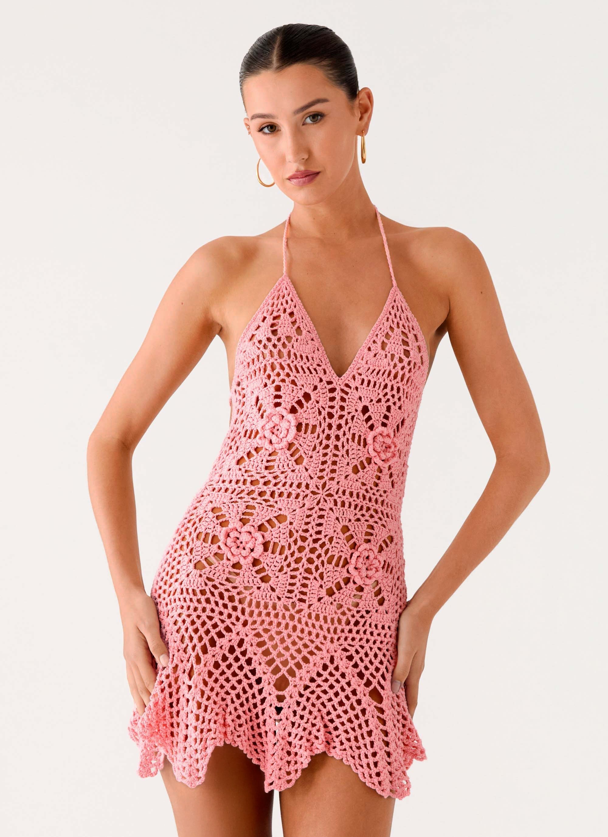 Beach Days Crochet Mini Dress