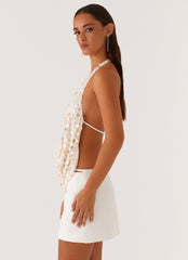Brixton Pearl Cowl Neck Halter Top