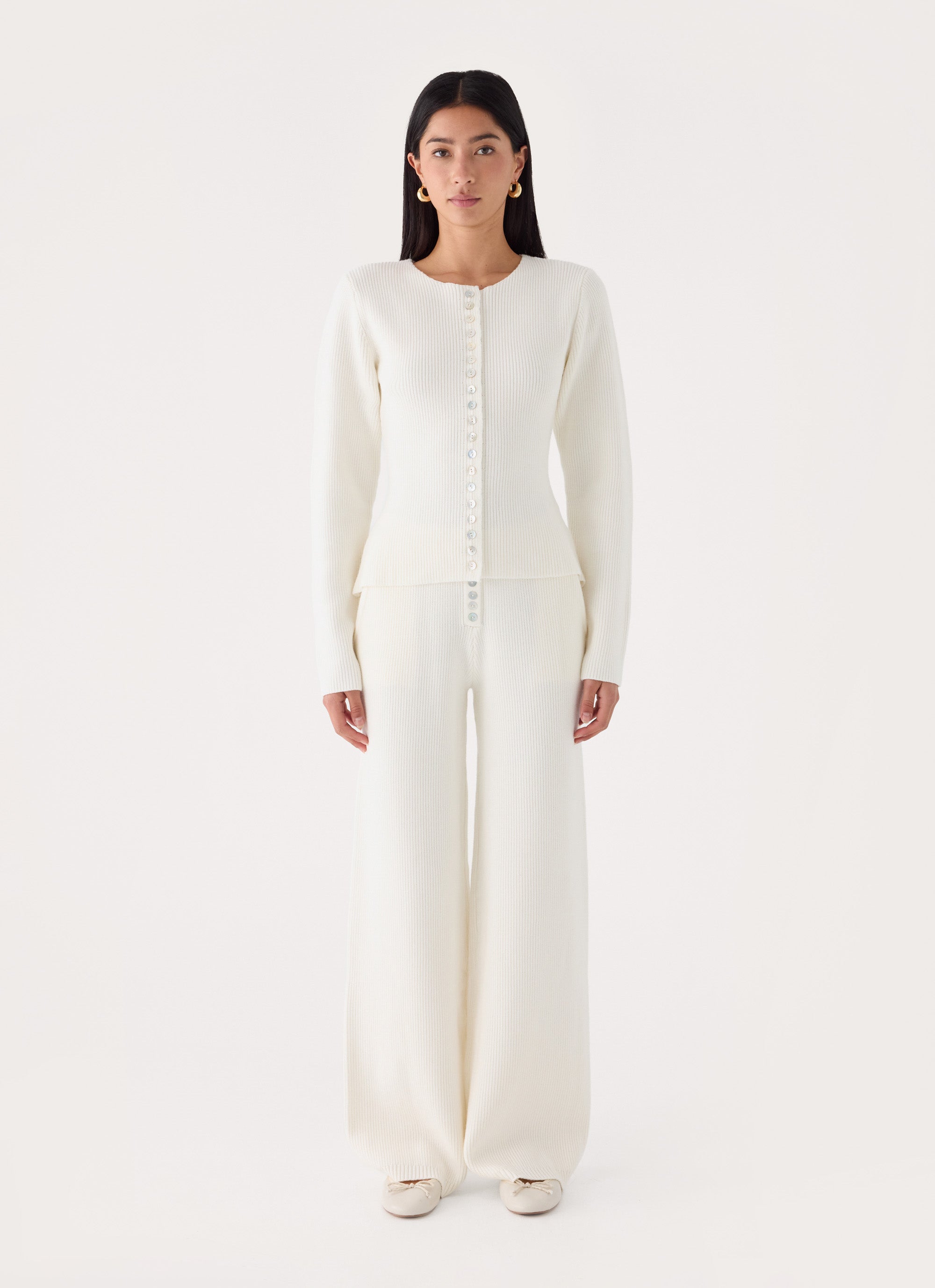 Cauaria Button Low Rise Knit Pants