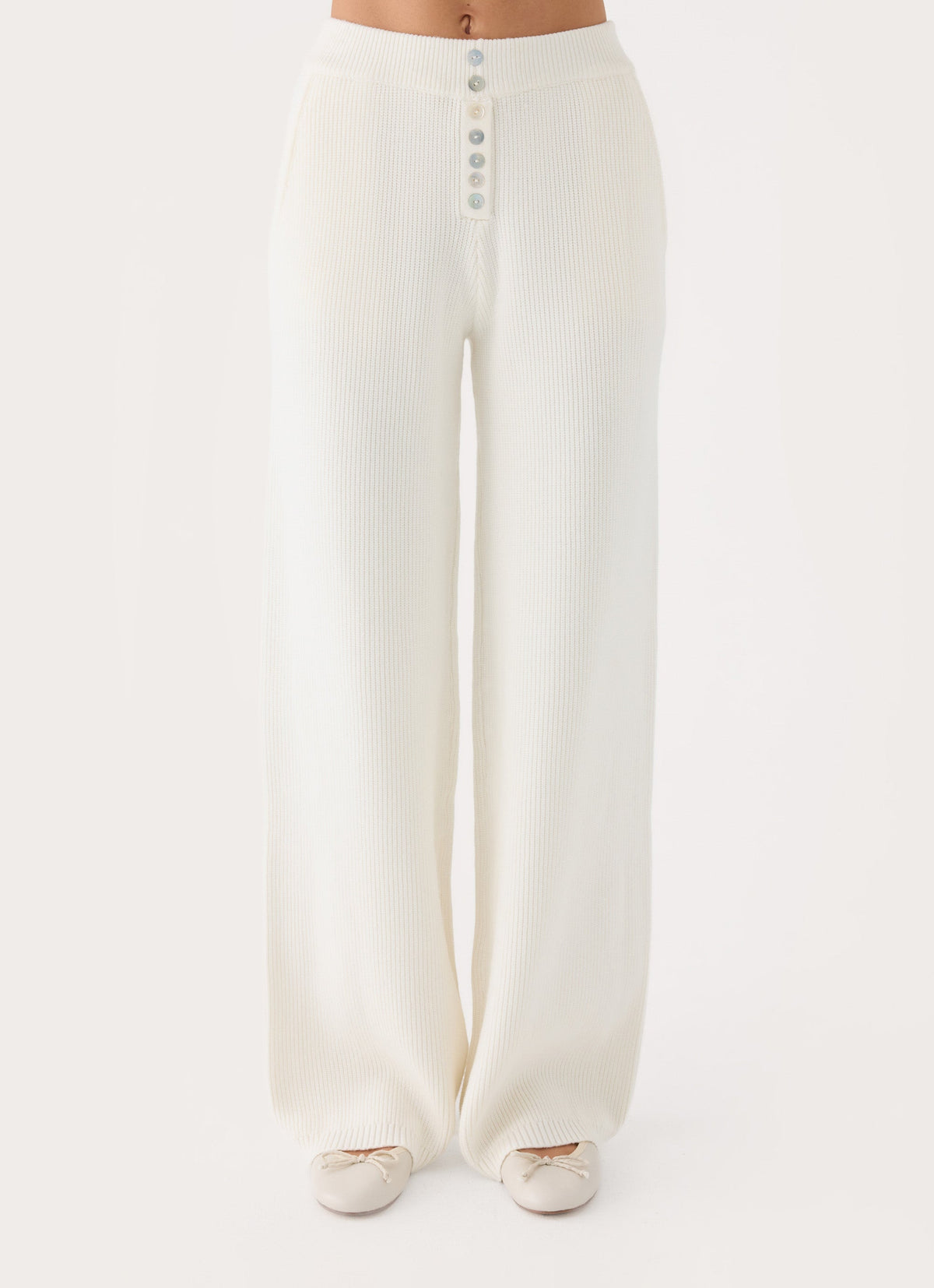 Cauaria Button Low Rise Knit Pants