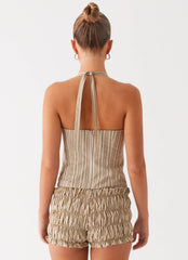Cheryl Bustier Halter Top