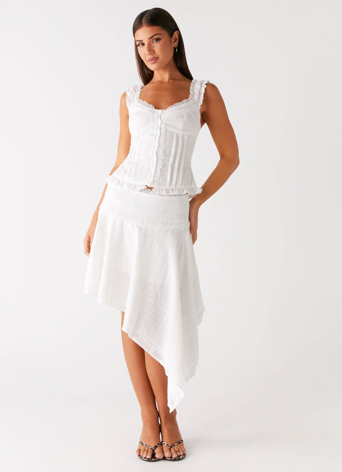 Clearwater Mist Midi Skirt