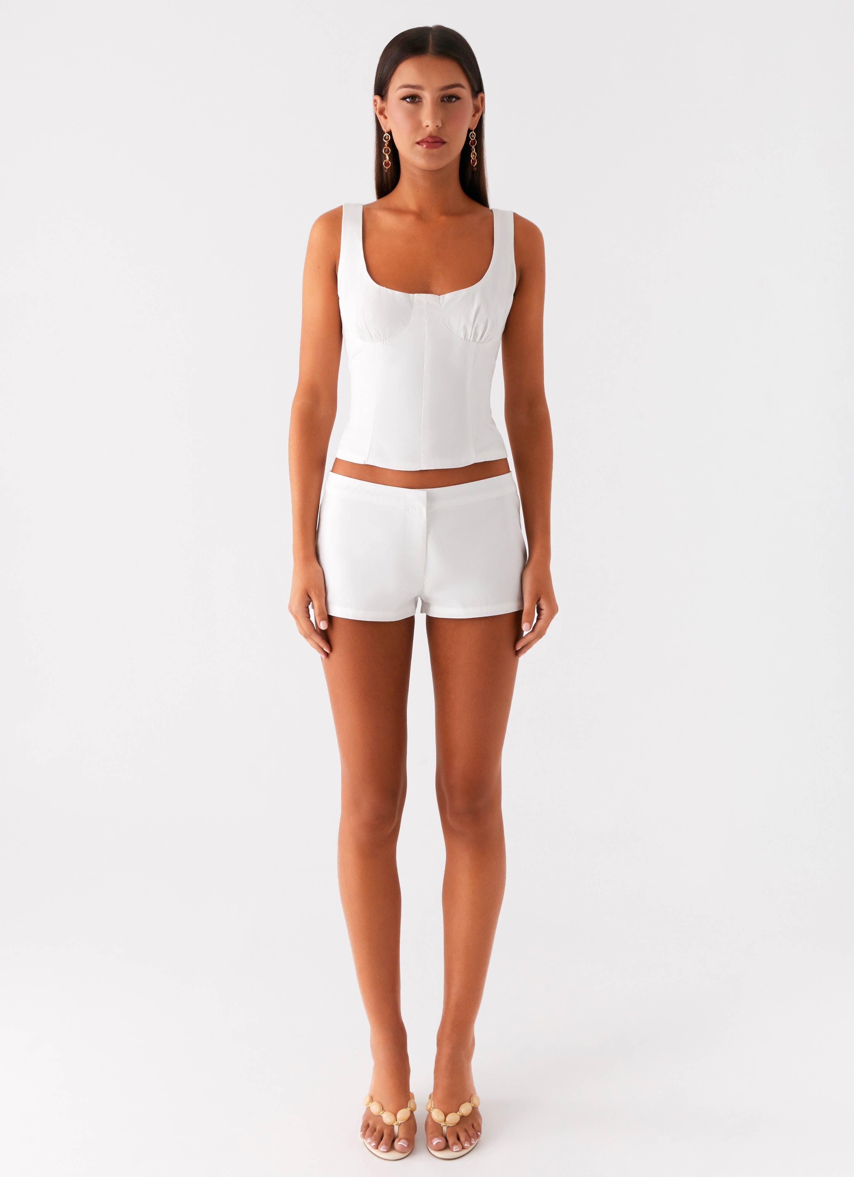 Coastline Cotton Micro Mini Shorts