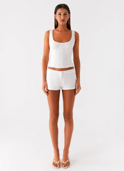 Coastline Cotton Micro Mini Shorts