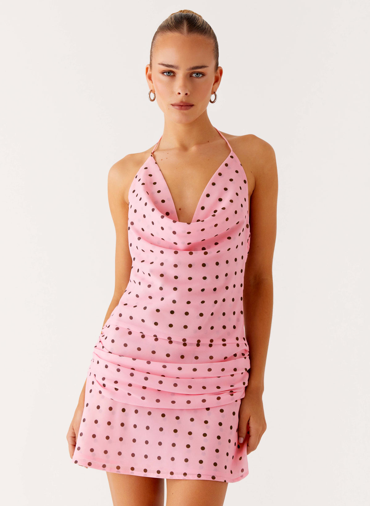 Cyna Cowl Mini Dress