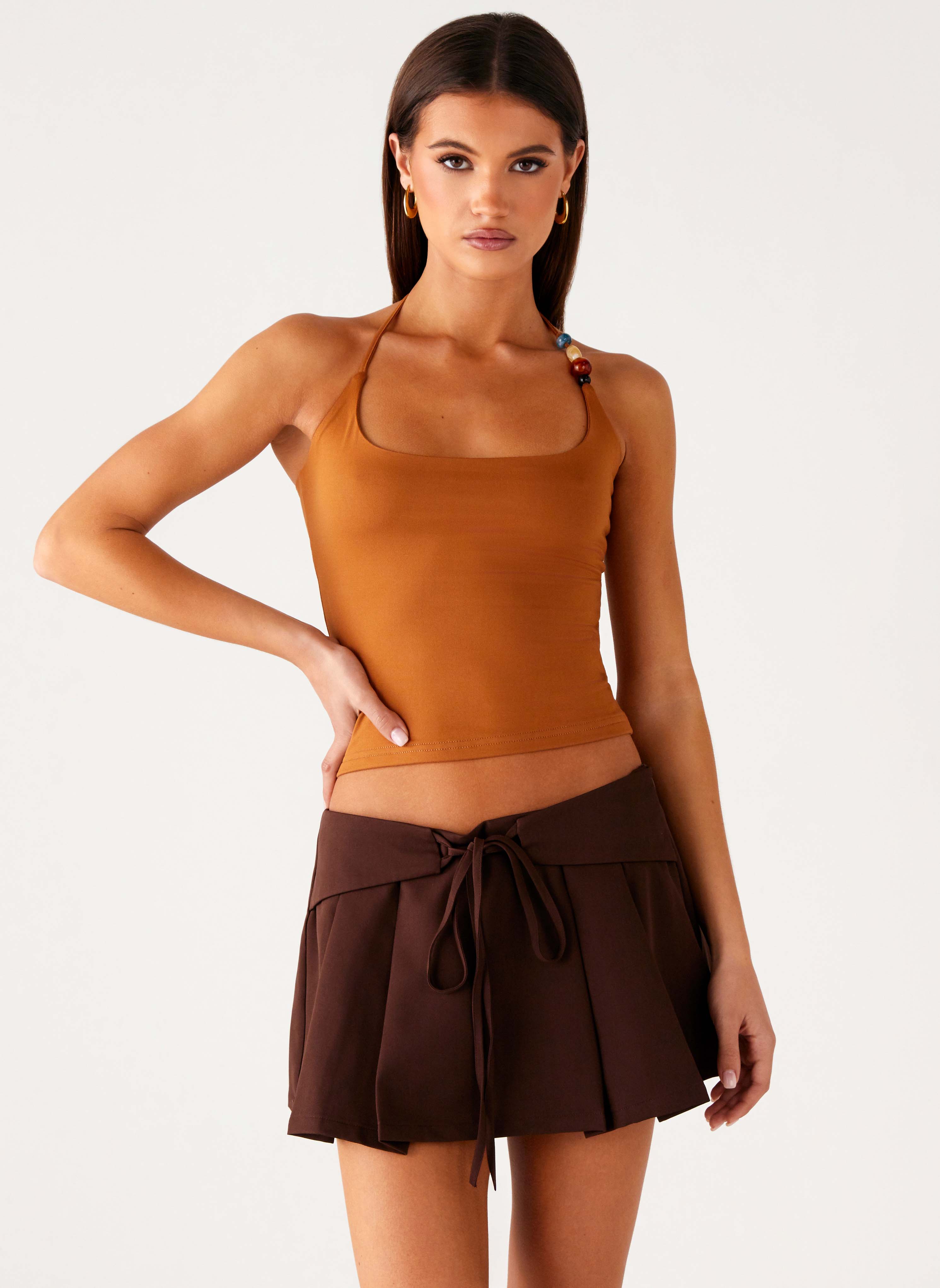 Dalia Dusk Pleated Mini Skirt