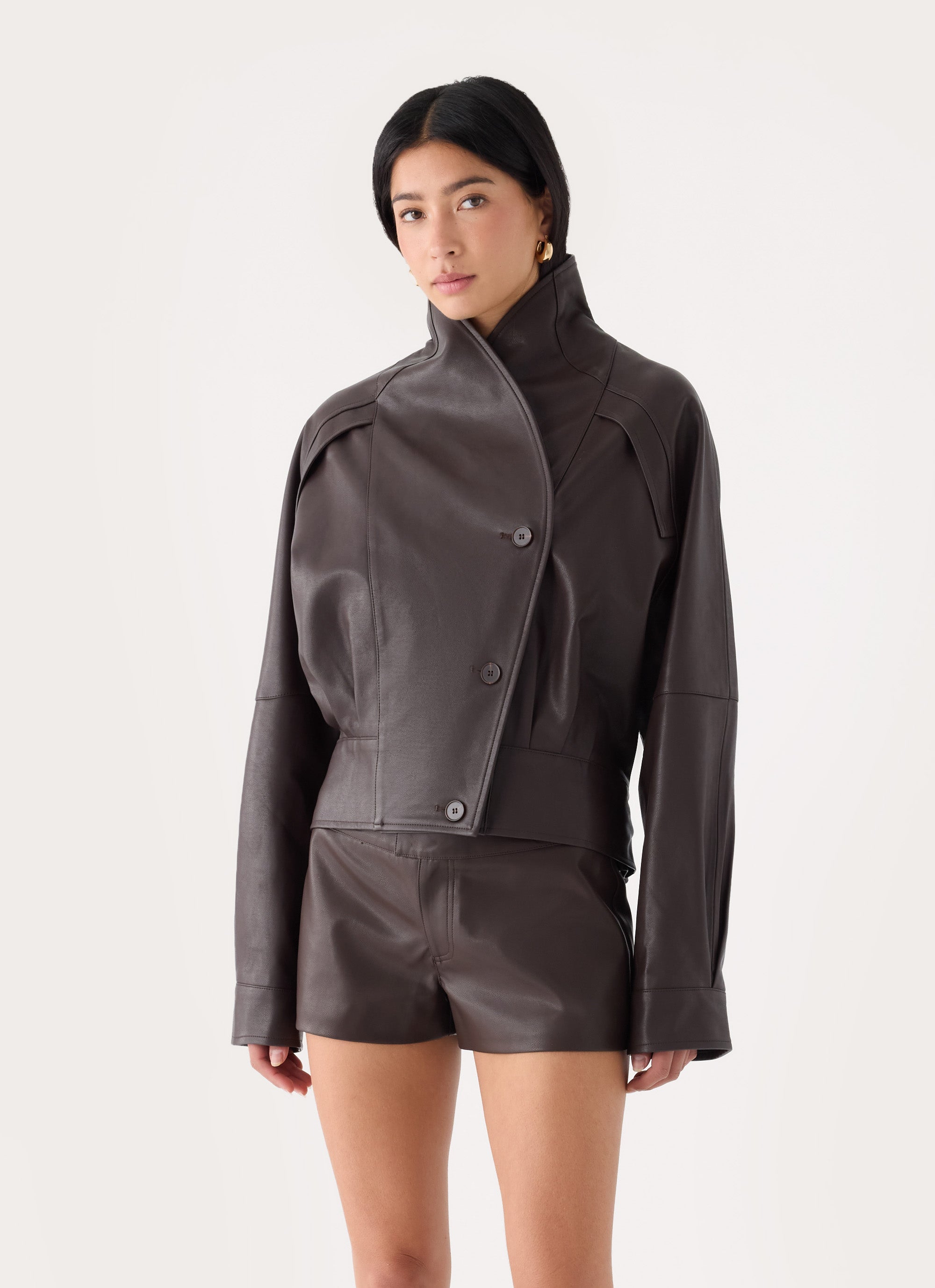 Deliana Oversized PU Jacket