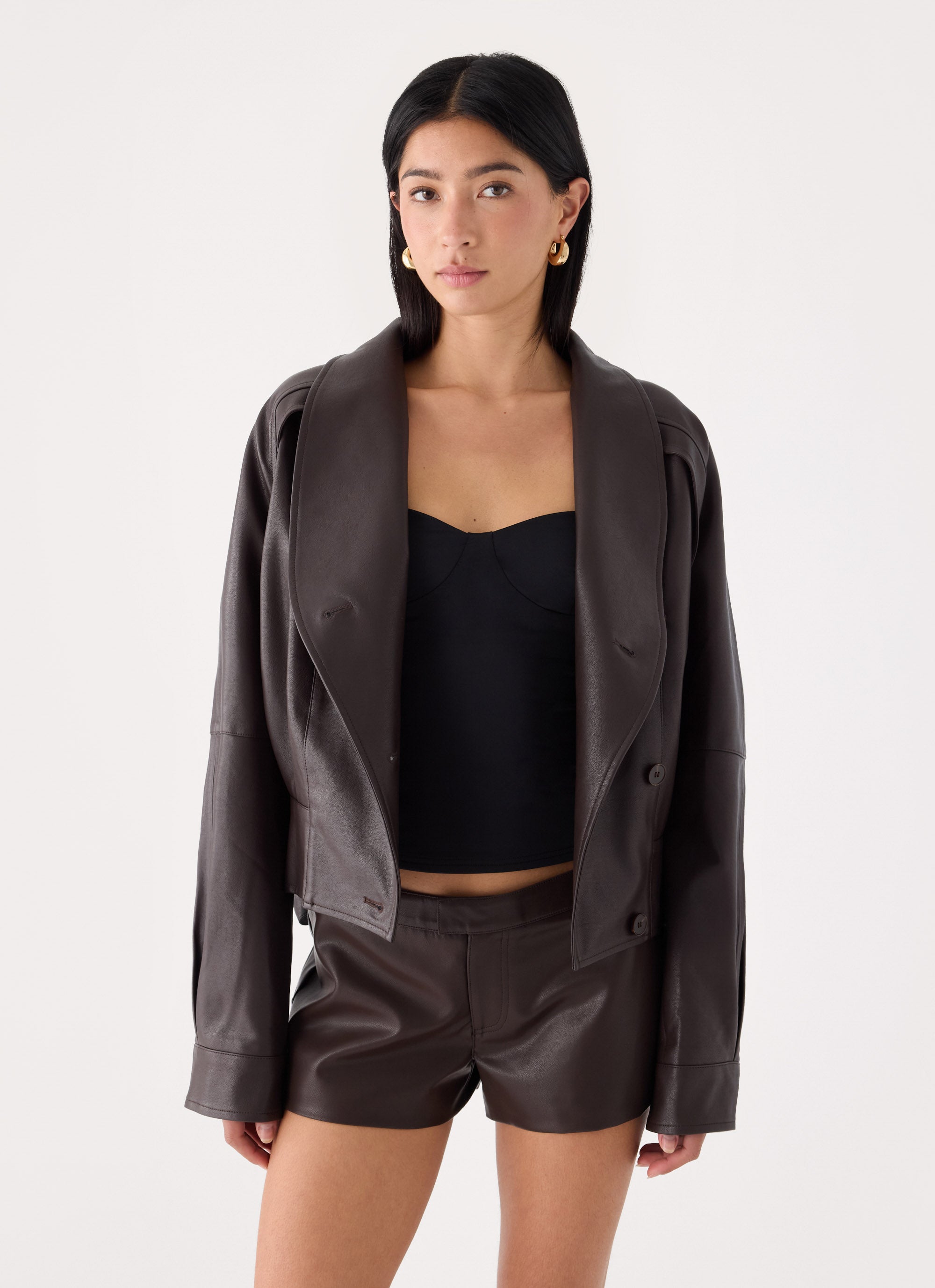 Deliana Oversized PU Jacket