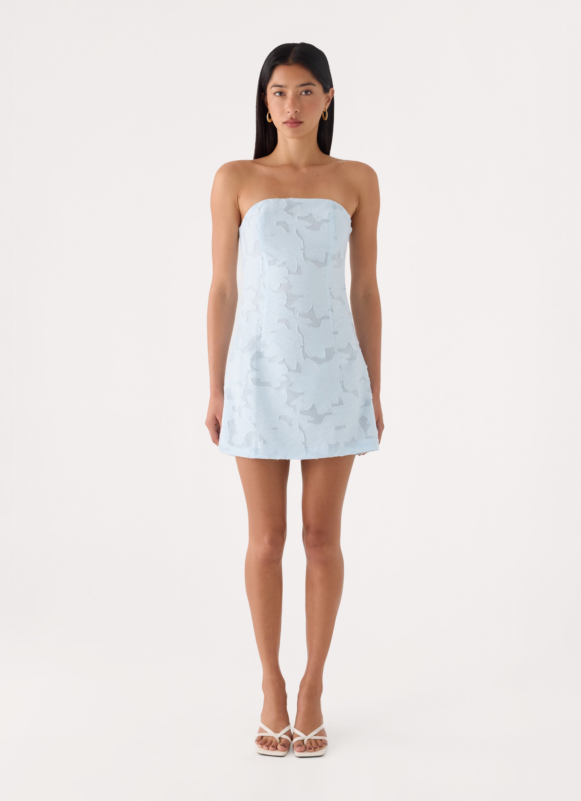 Della Lace Strapless Mini Dress