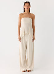 Delong Low Rise Linen Pants